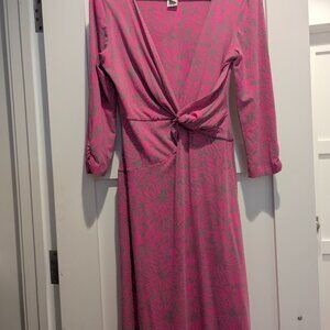 Lily Pu;litzer long sleeve cross-front dress